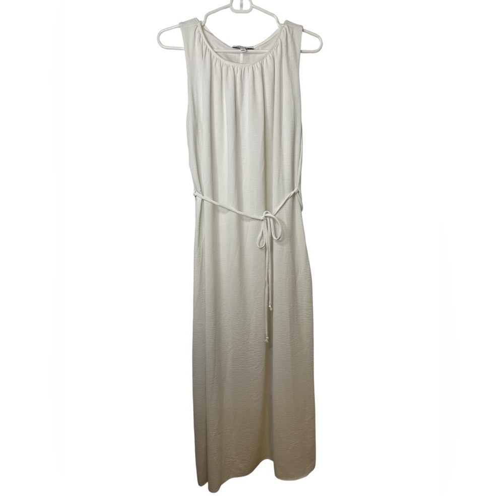 Gilli Ivory Maxi Dress with Tie Waist Small NWOT